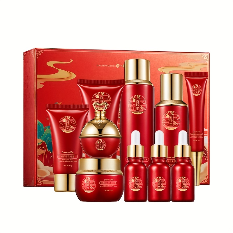 Luxury Skincare Kit - Conjunto de Dez Peças Qilin Jie